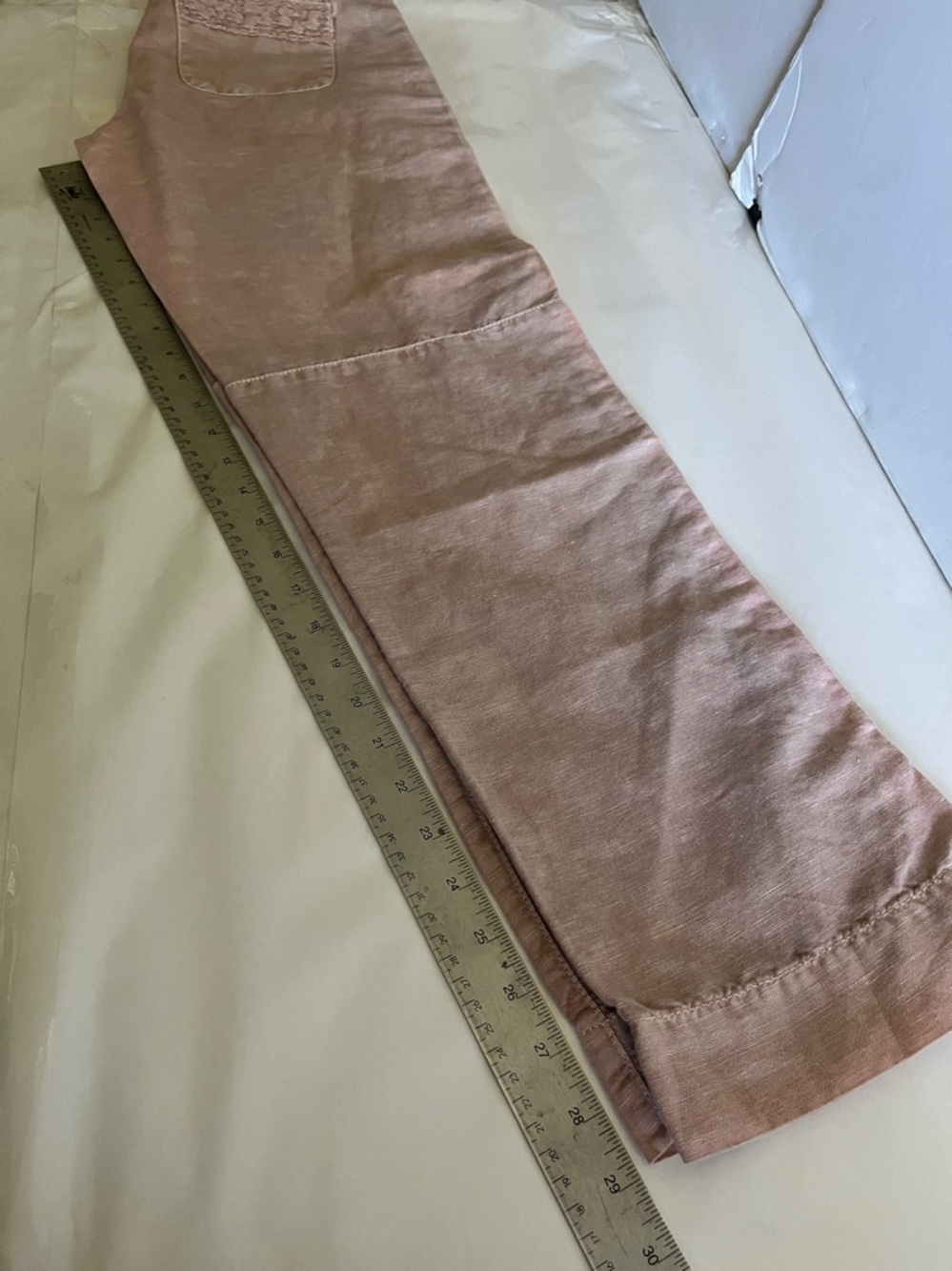 Sundance Linen Cotten Blend Pants Size 2 Ombré Rose Pink Tan  New with tag - Picture 8 of 9